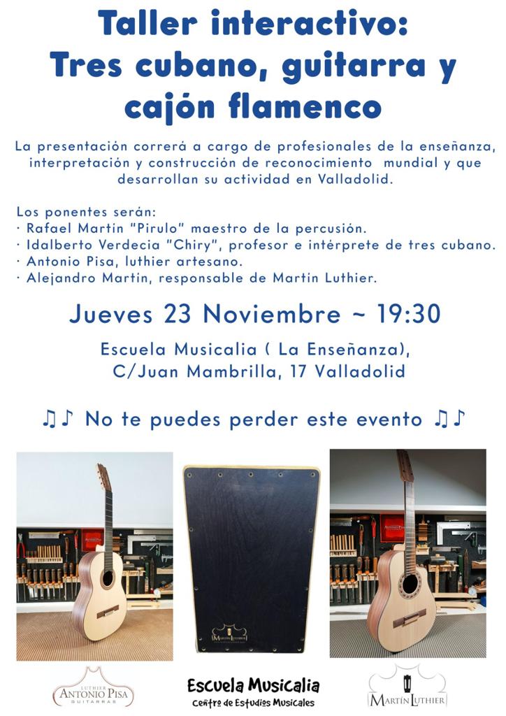Taller interactivo: Tres cubano, guitarra y cajón flamenco